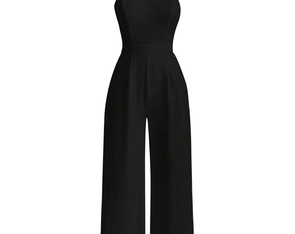 Black Halter Neck Jumpsuit (1)